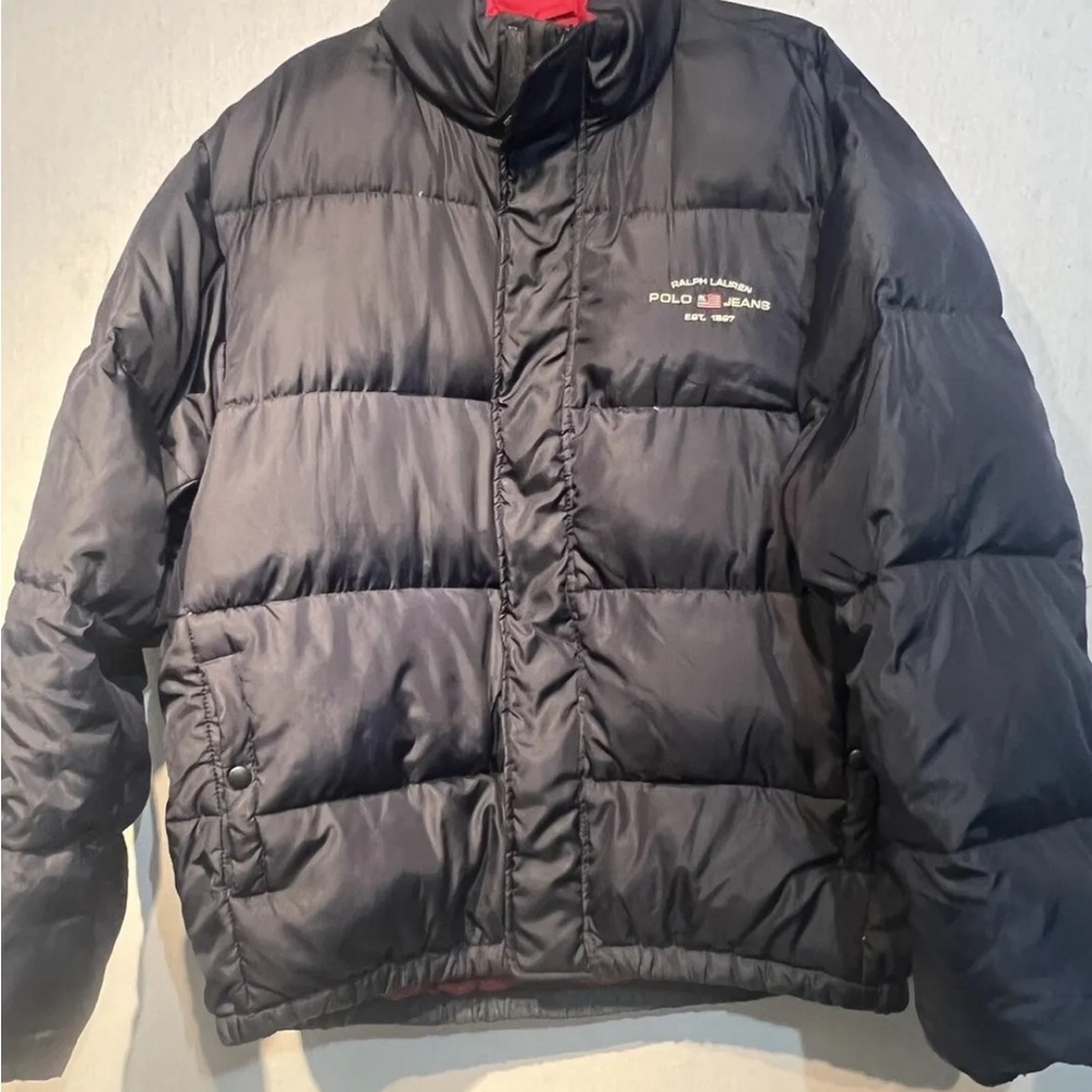 Ralph Lauren Polo Jeans Est 1967 Puffer Men Navy Coat Large